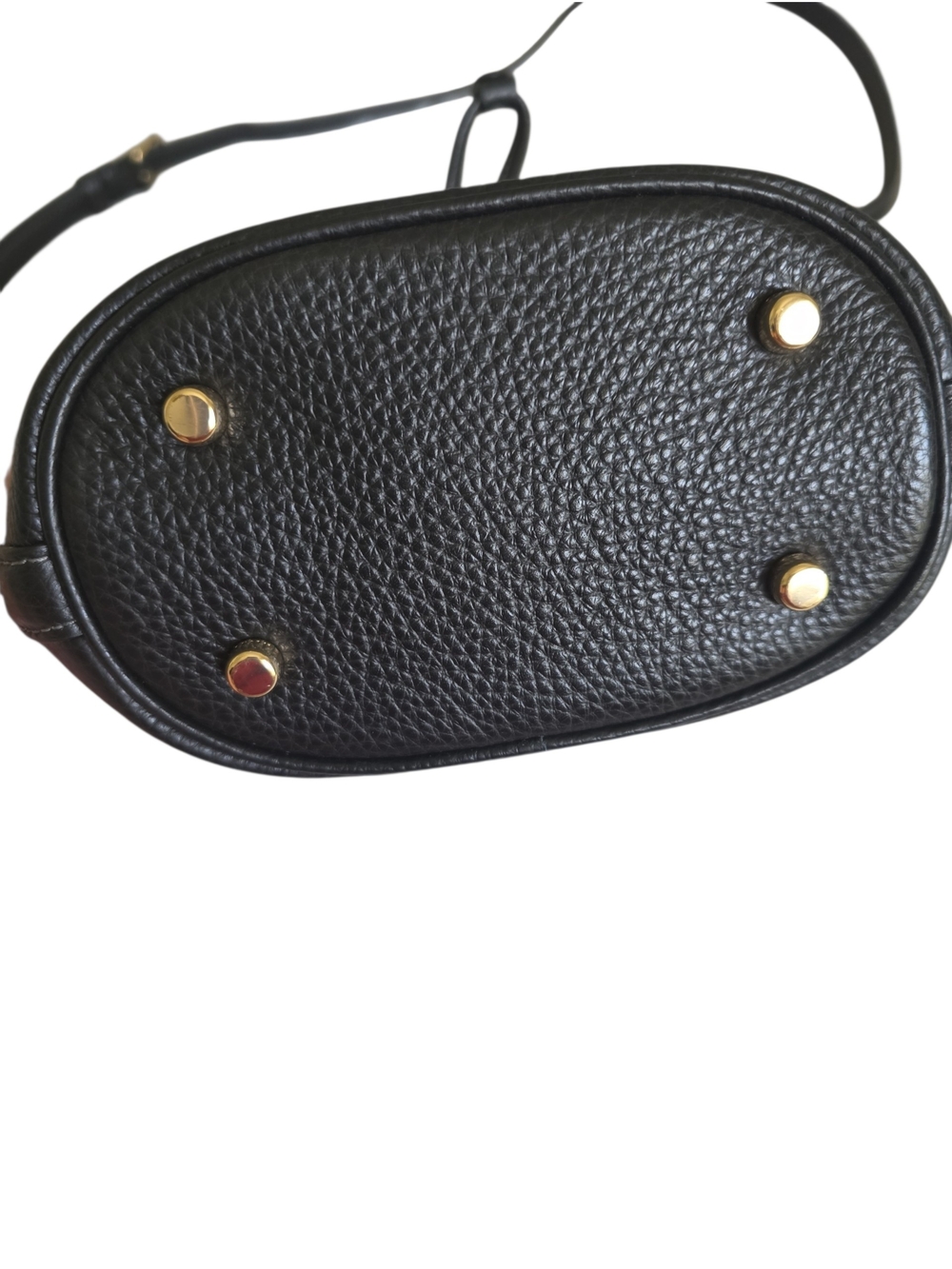Coach Mini Bucket Bag Black Pebble Leather Gold Hardware - Picture 3 of 7